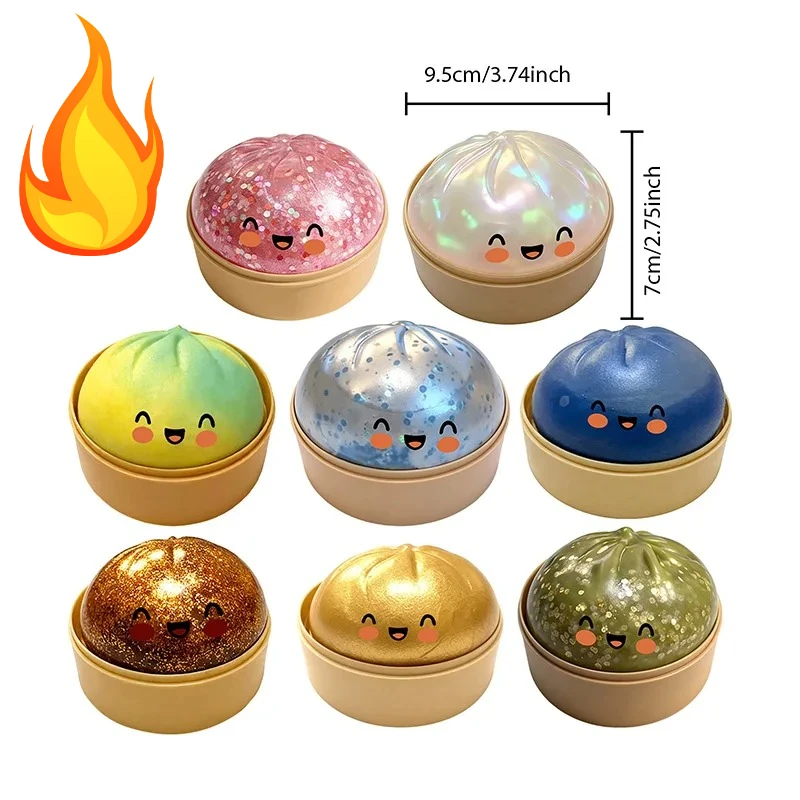 Kids Toys Dumplings - Simulation Flash Dumpling Pressure Ball Slow
