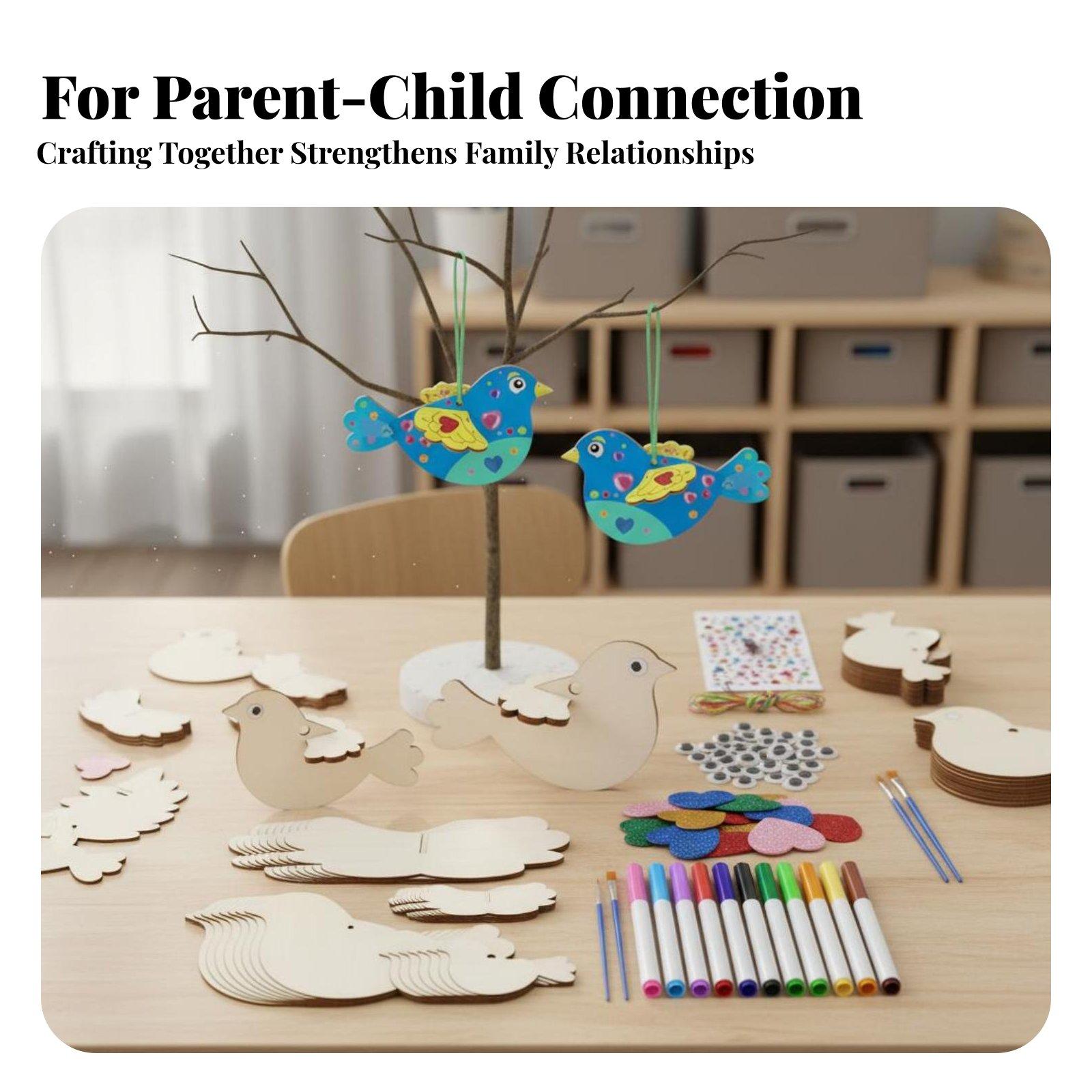 DIY Wooden Bird Ornament Craft - đánh giá và giá Kid Toys And Craft