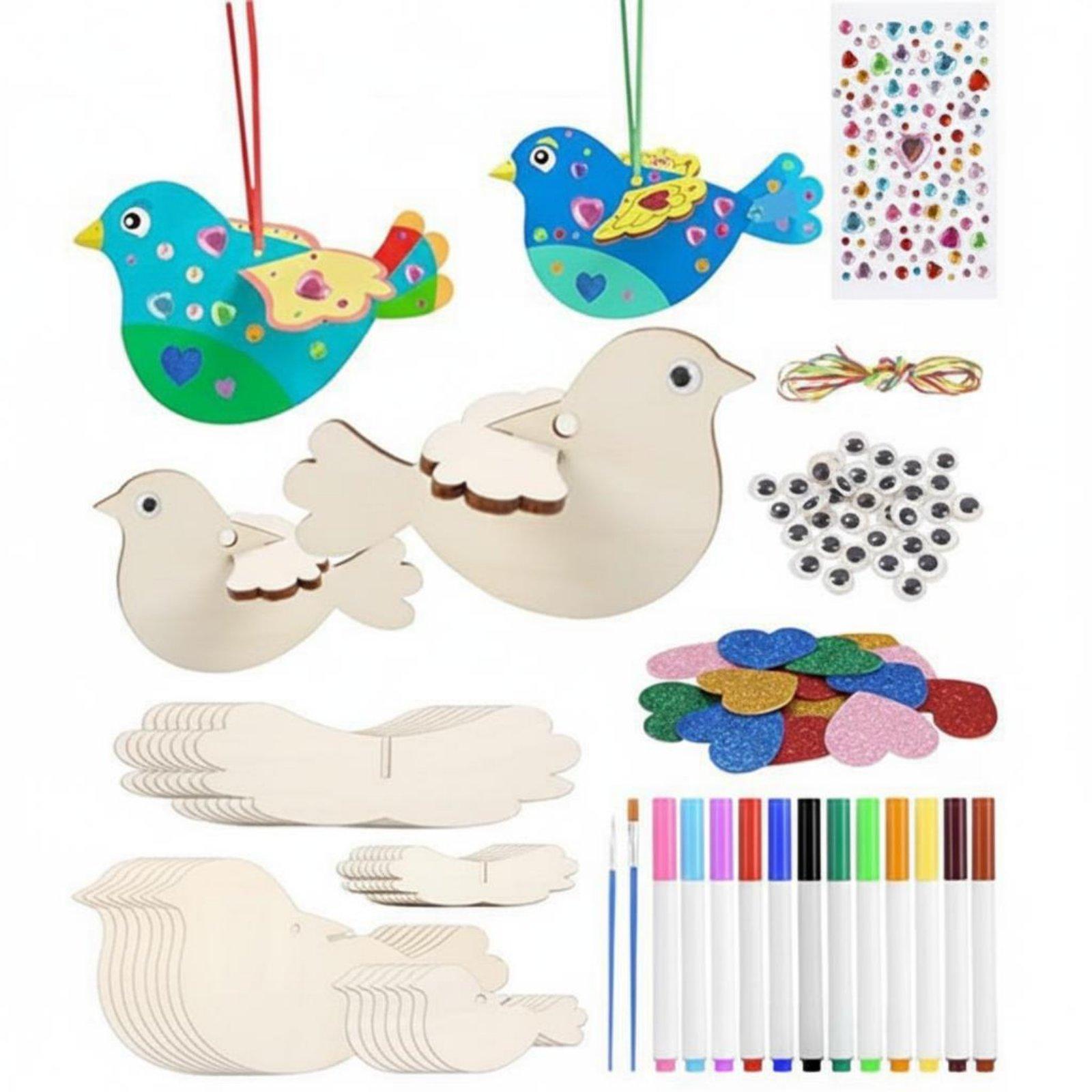 Wooden Bird Ornament DIY Craft - đánh giá và giá Kid Toys And Craft
