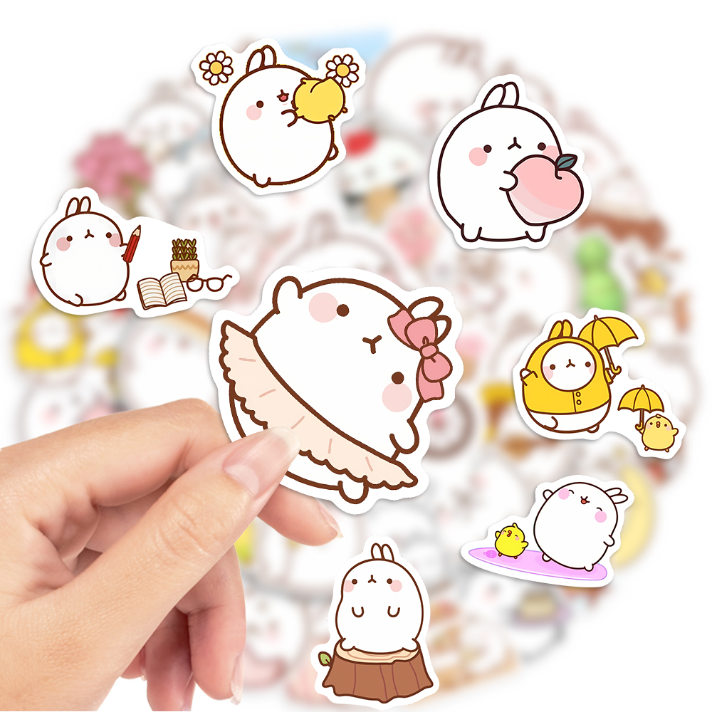Cartoon Cute Fat Rabbit Sticke - đánh giá và giá Kids Toys Laptop