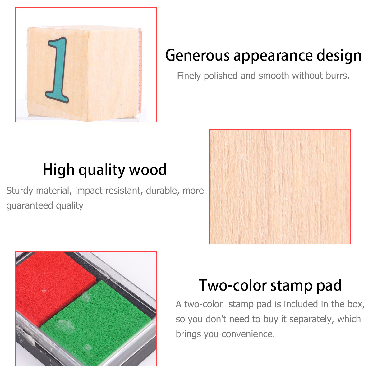 1Set Wooden Number Stampers Cr - đánh giá và giá Kid Toys And Craft