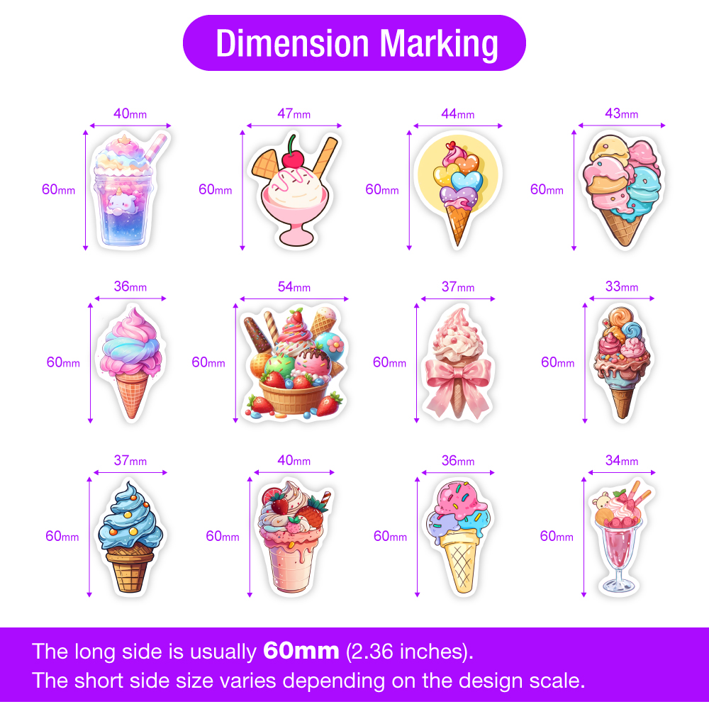 Summer Ice Cream Stickers Cool - đánh giá và giá Kids Toys Laptop