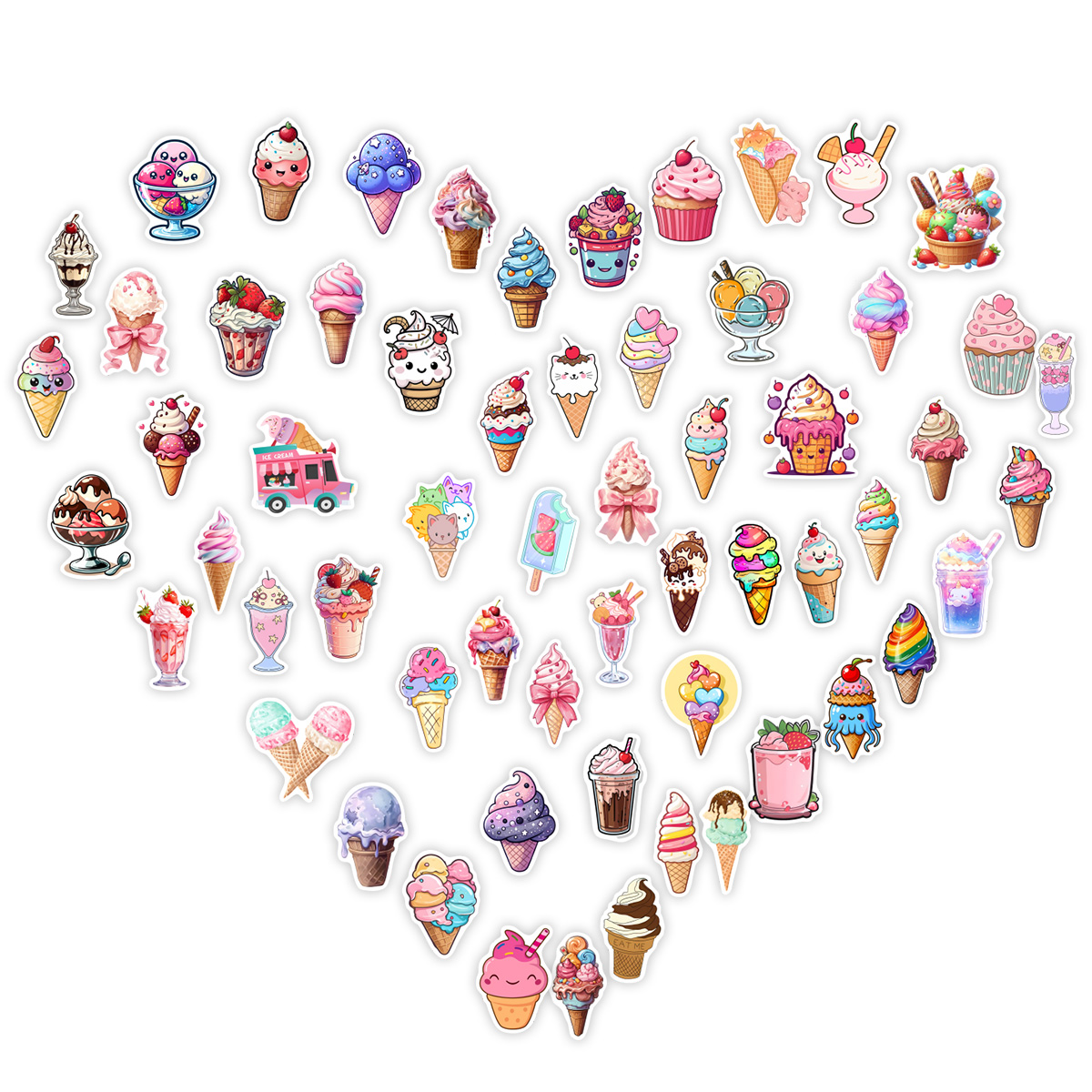 Summer Ice Cream Stickers Cool - đánh giá và giá Kids Toys Laptop