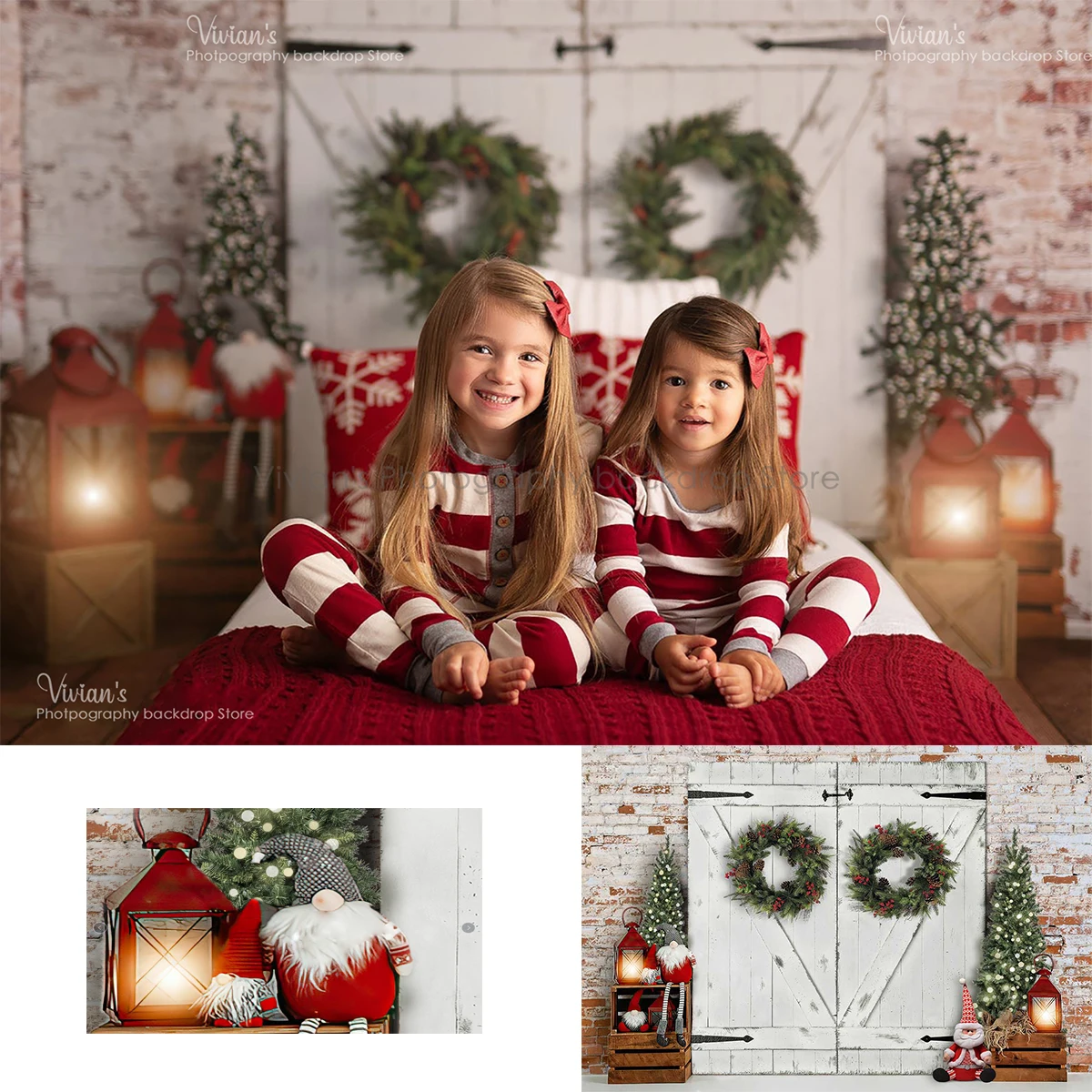 Christmas White Wood Door Back - đánh giá và giá Banner Kids Toys