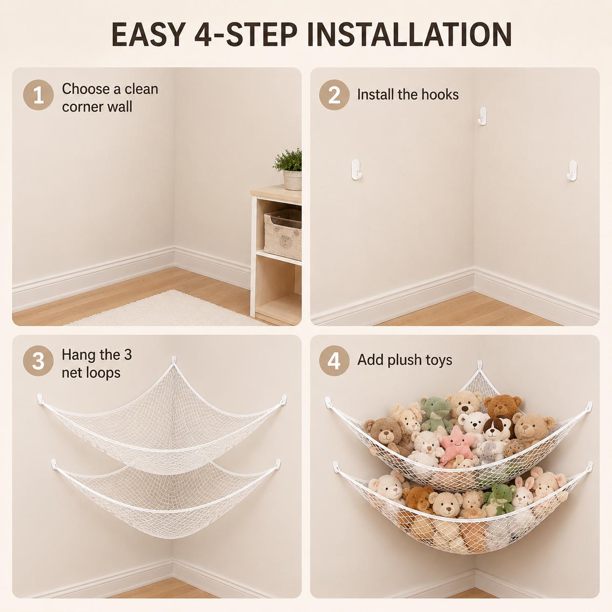 Mesh Toy Storage Hammock Hangi - đánh giá và giá Kids Storage Toys