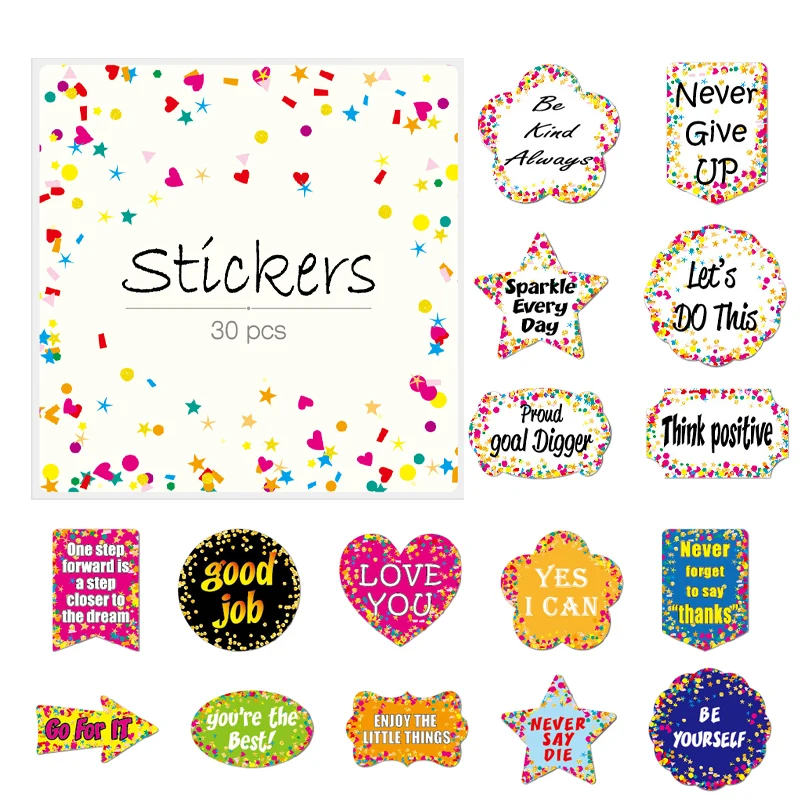 30PCS Motivational Phrases Ser - đánh giá và giá Kids Toys Quotes